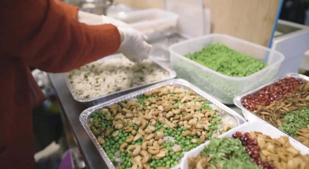 A view of the food served at the Green Deen iftar in 2019. (File/The Rabbani Project)