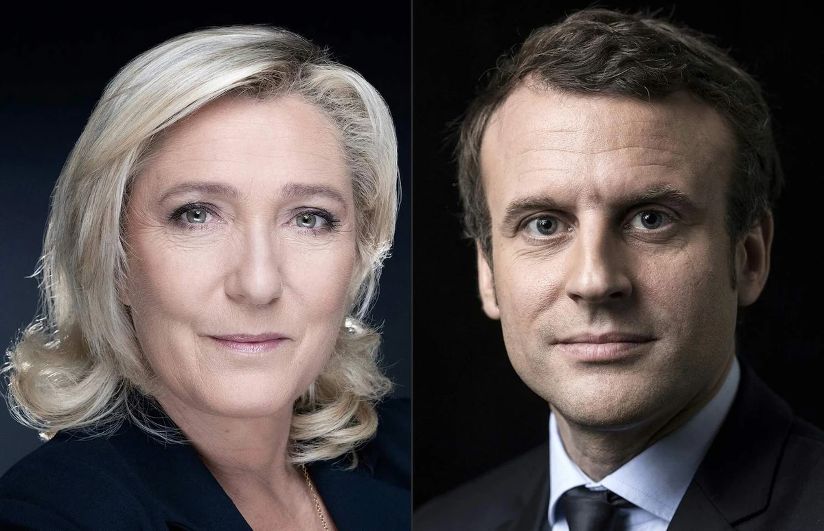French leader Emmanuel Macron and his strongest challenger Marine Le Pen qualified on Sunday for a presidential election runoff on April 24. (File/AFP)