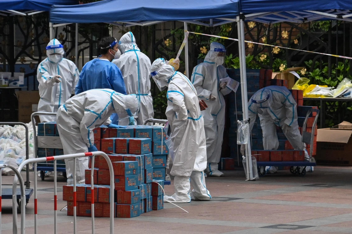 China’s government and the entirely state-controlled media are growing increasingly defensive about complaints over the COVID-19 prevention measures. (File/AFP)