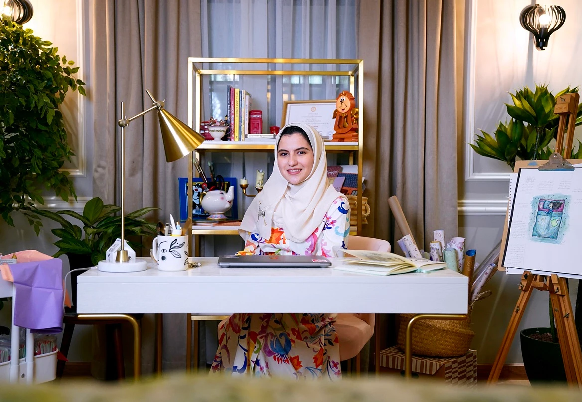 The artworks include graphics inspired by the Kingdom’s history and architecture to express the joy of Eid. (Supplied)