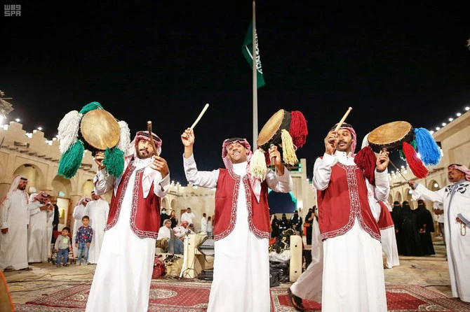 Local musicians perform at an event in Al-Ahsa, a governorate in Saudi Arabia's Eastern Province region. (SPA/File)