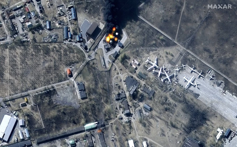 Satellite imagery has been crucial in assisting Ukrainian forces fighting back against the Russian invasion. (MAXAR Technologies)