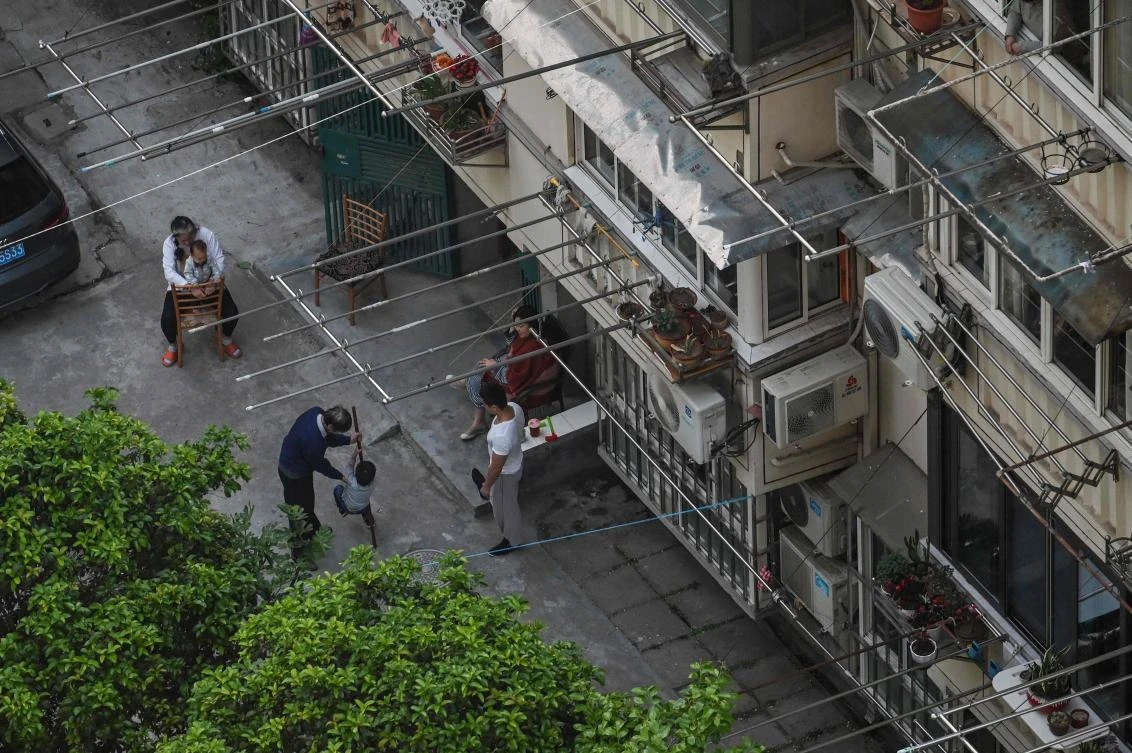 Shanghai locked virtually all of its 25 million people into their homes at the start of April after coronavirus infections began to surge. (AFP)