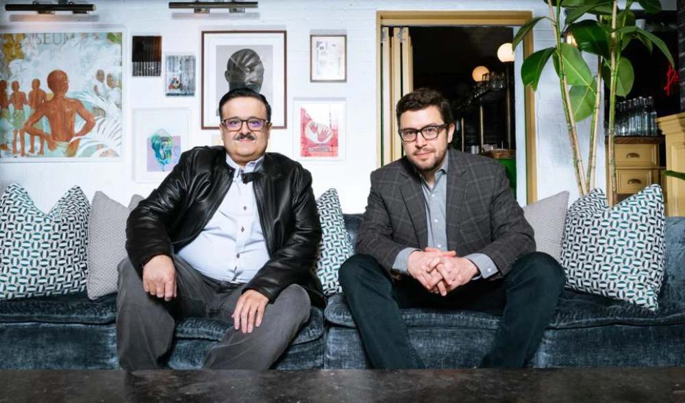 L: Khalid Al-Doseri, founder and chairman of Kooora; R: Juan Delgado, CEO, Footballco. (Supplied)