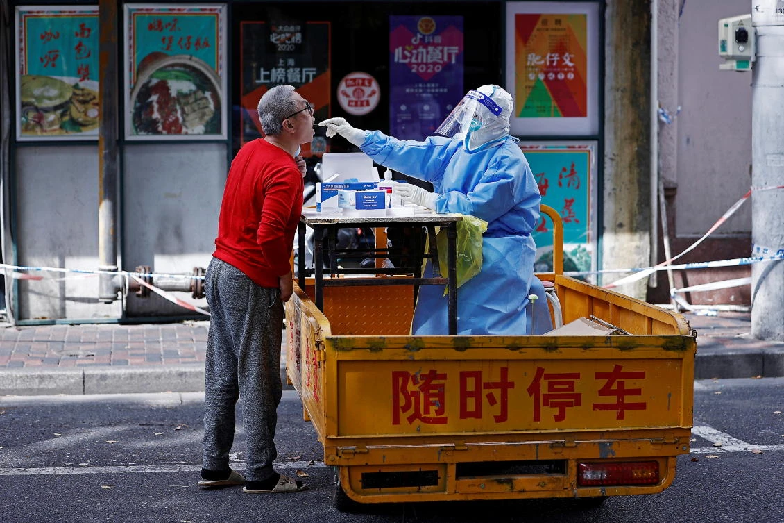 Shanghai’s full-city lockdown began at the start of April, though many residents have been confined to their homes for much longer. (cnsphoto via Reuters)