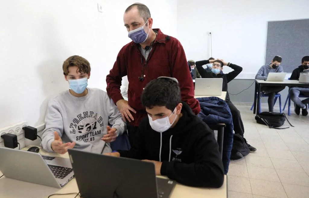 Israel’s indoor mask mandate was in place for nearly a year. (AFP)