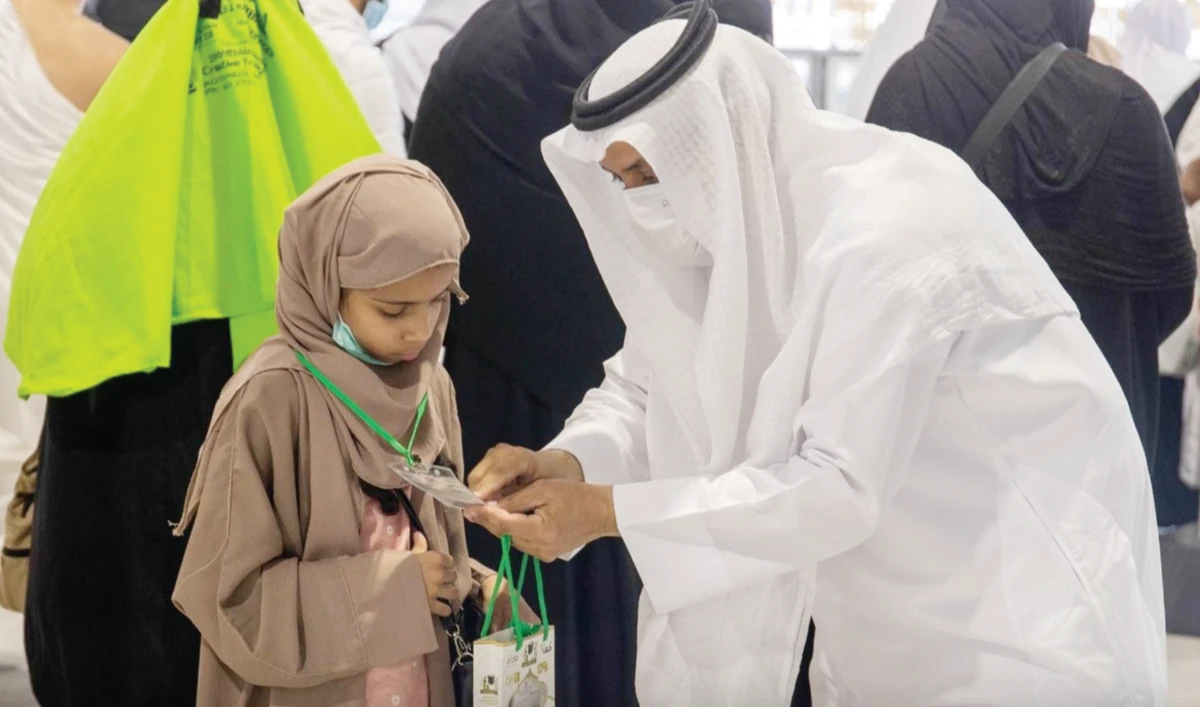 The presidency has activated a guidance codes program to welcome children, and to provide codes for non-Arabic speakers and wristbands to avoid getting lost in crowds. (Supplied)