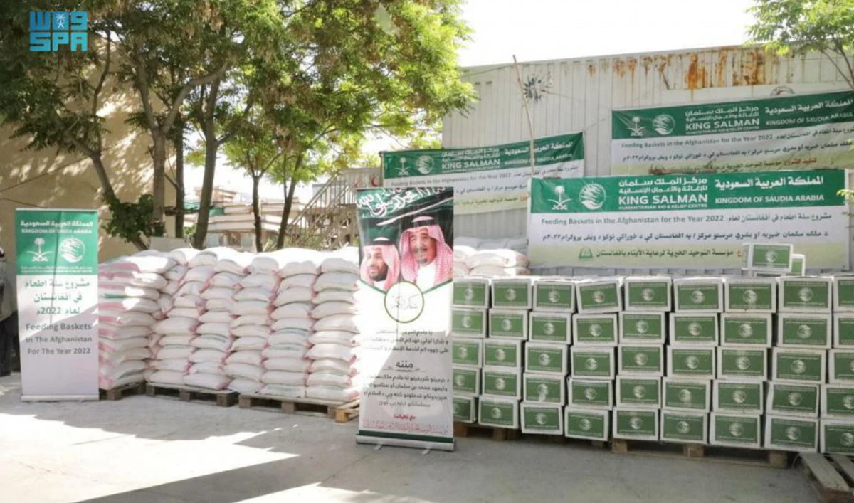 KSrelief distributed 500 Ramadan food baskets in the Char Asiab district of the Afghan capital Kabul. (SPA)
