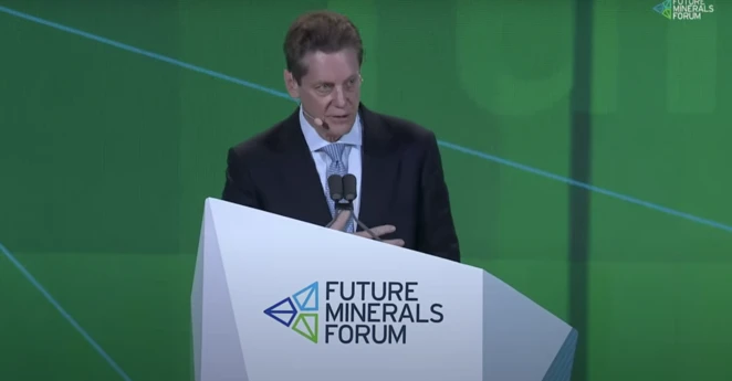 Robert Friedland, co-chairman of the Canada-based Ivanhoe Mines, speaking in January 2022 (Screenshot)