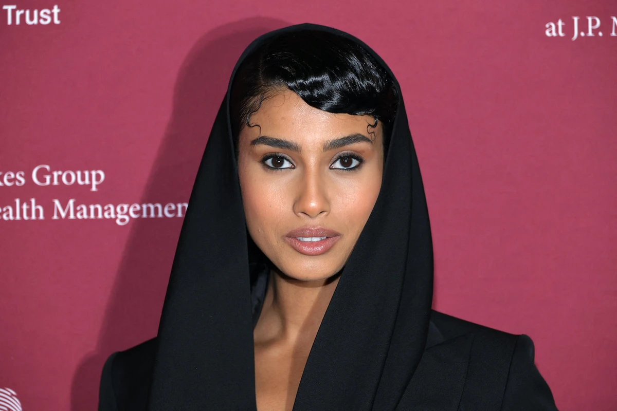 Imaan Hammam attended the event in a full Maison Alaia look. (Getty Images)