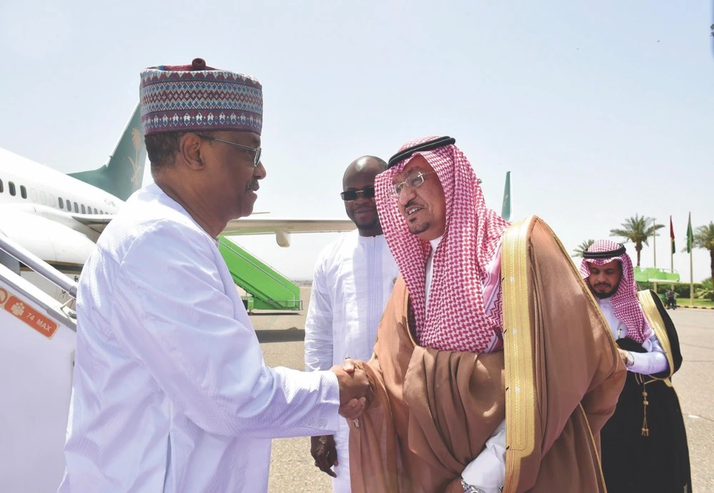 Guinean Prime Minister Mohamed Beavogui arrived in the Prophet’s city on Saturday. (SPA)