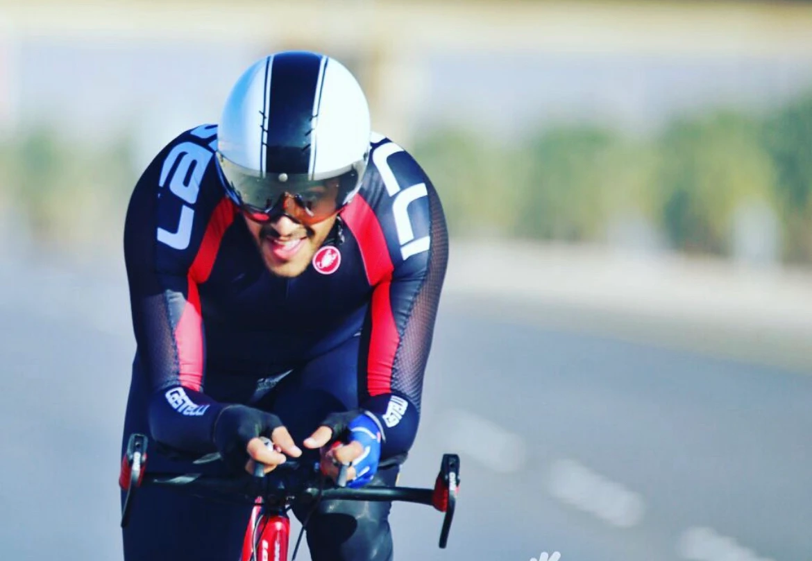 Saudi triathlete Alsharif Faisal Alharith. (Supplied)