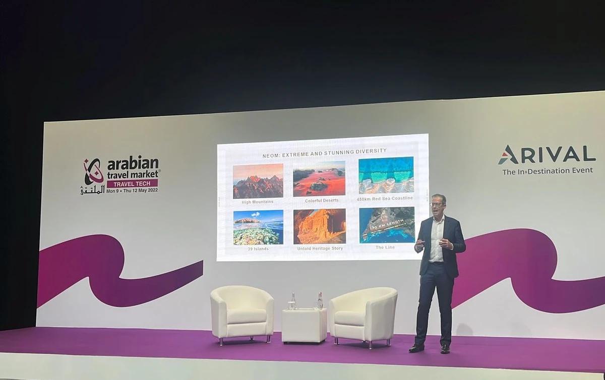 NEOM's Tourism Managing Director Andrew McEvoy spoke at the Arabian Travel Market in Dubai.