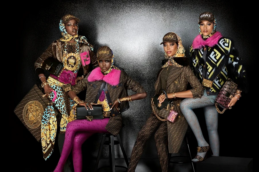 Imaan Hammam, Naomi Campbell and more star in Fendi x Versace campaign
