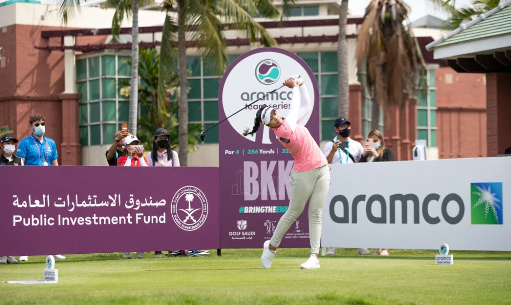 Hometown hero Patty Tavatanakit leads after Day 1 of Aramco Team Series — Bangkok