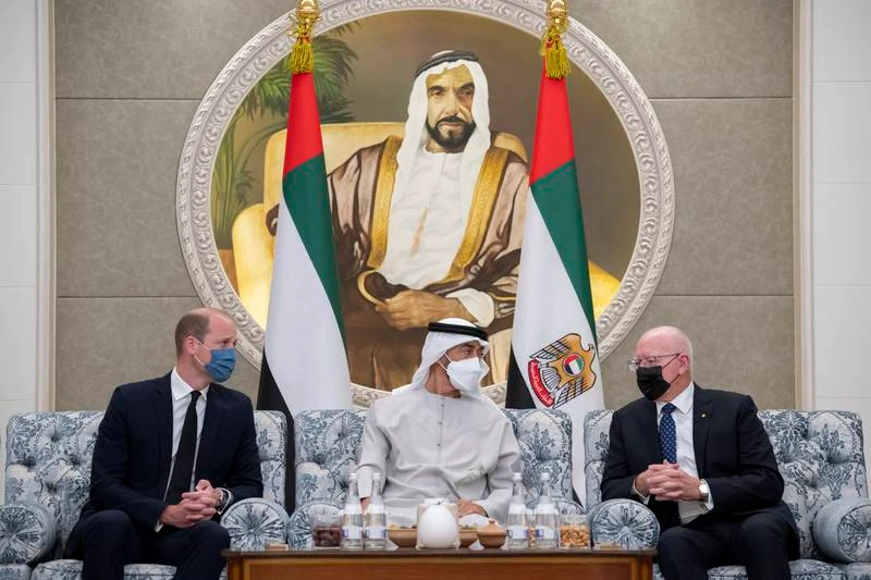 Britain’s Prince William meets with Sheikh Mohammed bin Zayed in Abu Dhabi