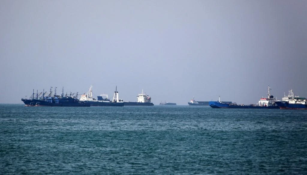 The foreign ship was intercepted and escorted to harbor for the necessary investigations. (AFP)