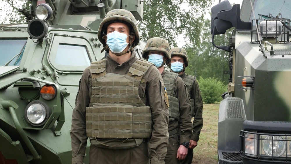 Kharkiv, Ukraine - Soldiers of the National Guard in body armor. (Shutterstock)