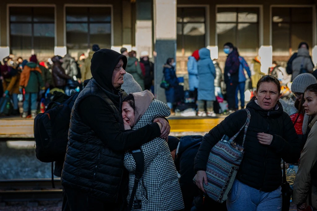 Some 59.1 million people were registered as internally displaced worldwide in 2021. (File/AFP)