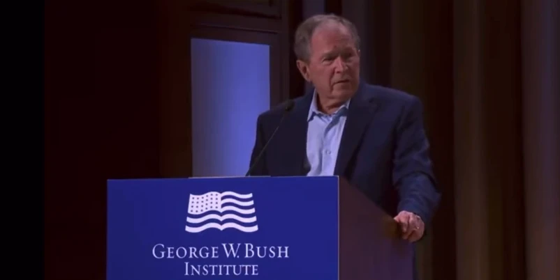 Former US President George W. Bush’s freudian slip sees him confuse ‘wholly unjustified and brutal invasion of Iraq’ with Ukraine