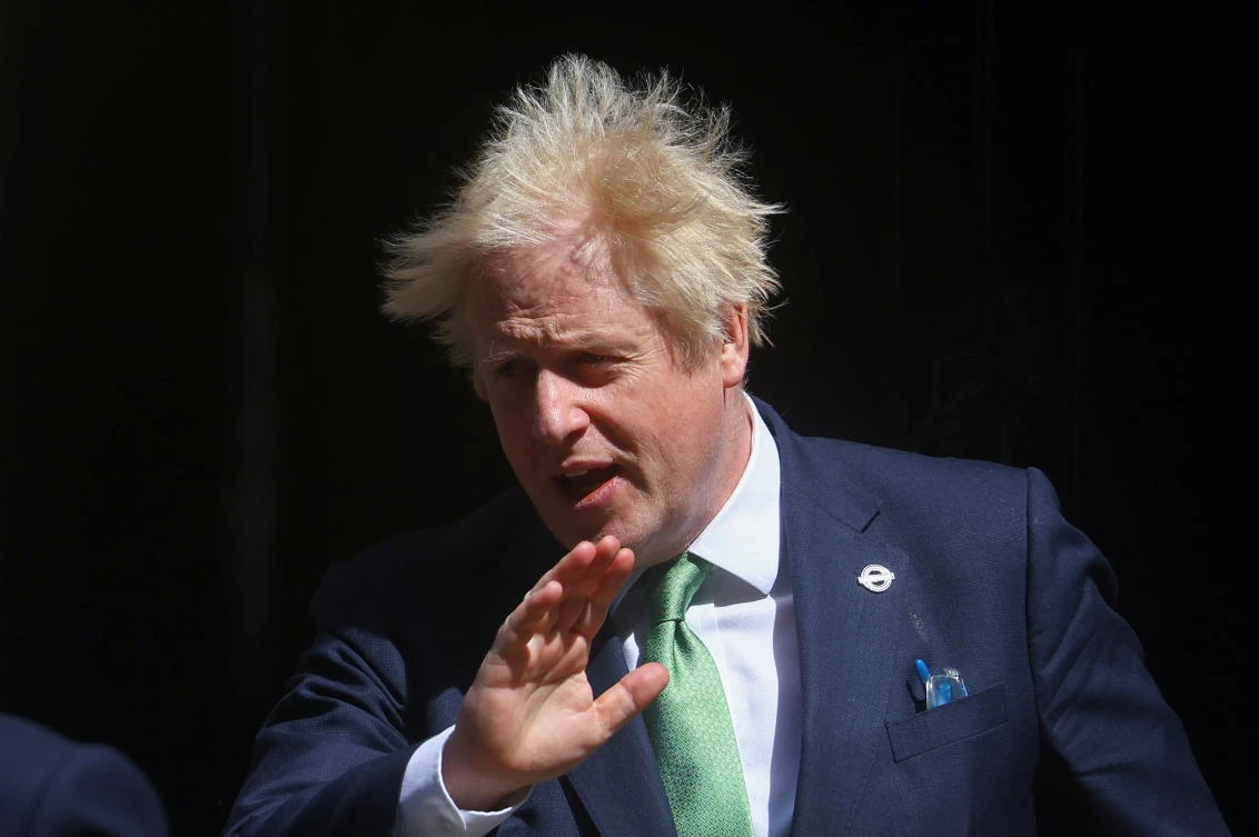Johnson has faced widespread calls from opposition politicians and some in his own party for him to resign over the “partygate” scandal. (File/Reuters)