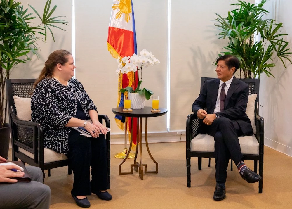 United States Chargé d’Affaires Heather Variava pays a courtesy visit to president-elect Ferdinand Marcos Jr. (Twitter: @USAmbPH)