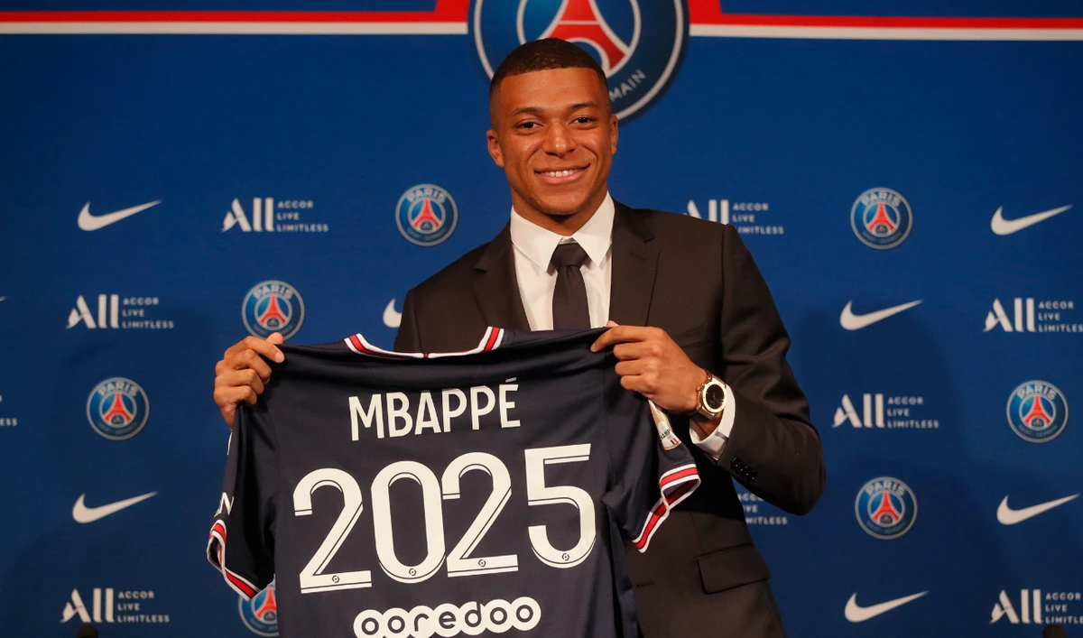 Mbappe’s decision to reject Real Madrid and commit to PSG for three more seasons marks the start of a large rebuilding project at the French league champion. (AP)
