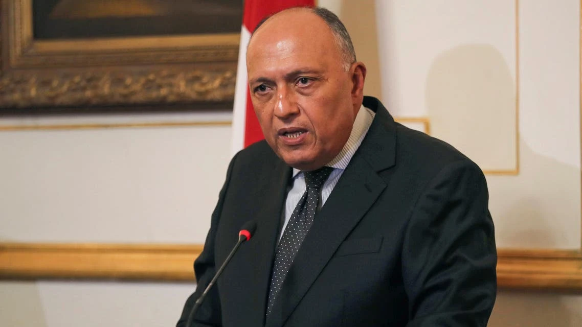 Sameh Shoukry, Egypt’s foreign minister and designated president of the summit at the World Economic Forum in Davos. (Reuters)