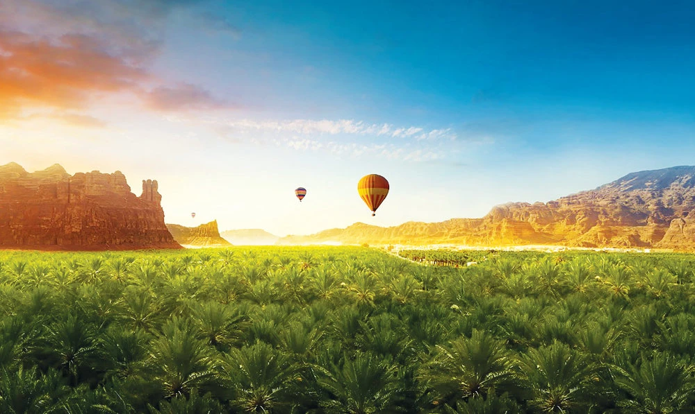 The hot air balloon show was part of the AlUla Skies Festival. It was organized by Saudia Airlines and ran from Feb. 27 to March 12. (File)