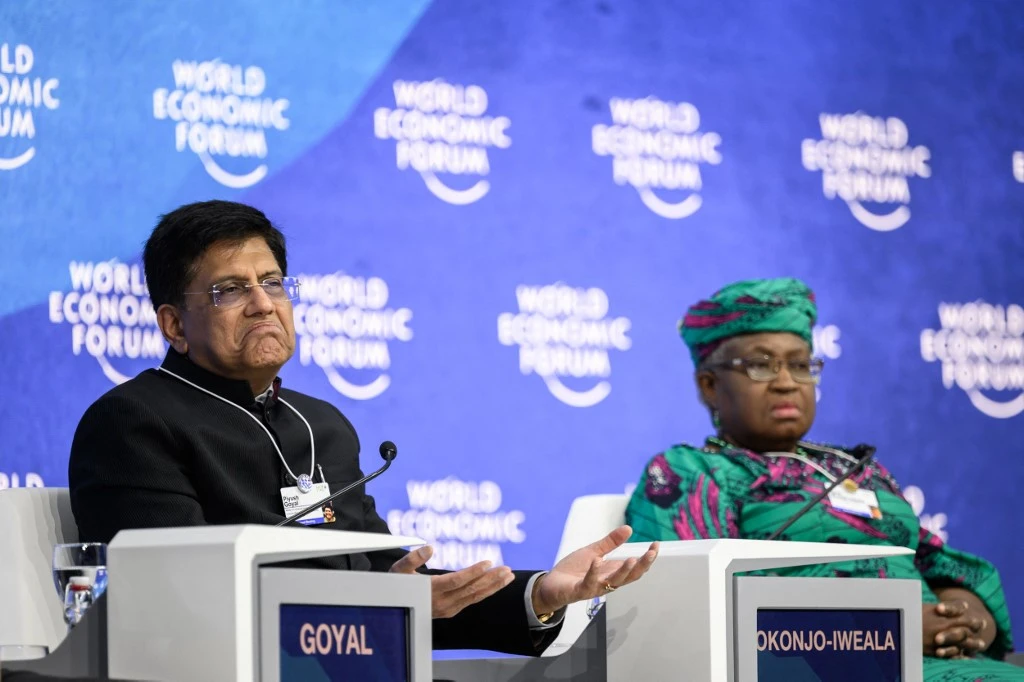 India has no immediate plans to lift a ban on wheat exports, Commerce Minister Piyush Goyal said in an interview at the World Economic Forum in Davos. (AFP)
