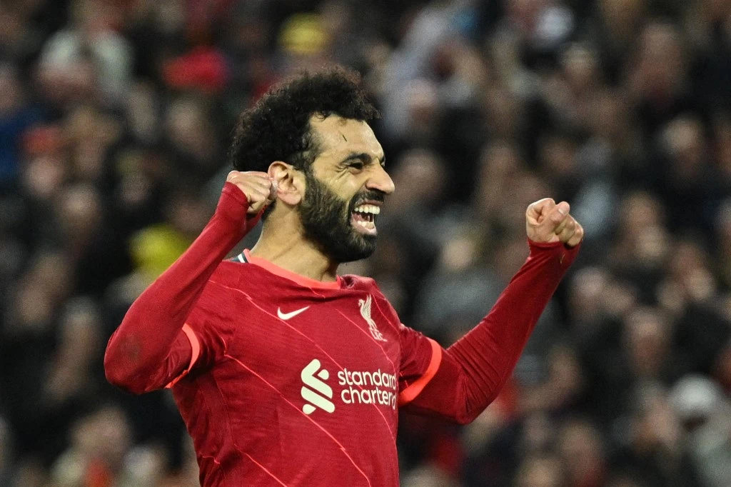Salah has said he will be at Anfield for his final year but has not yet agreed a new long-term deal. (AFP)