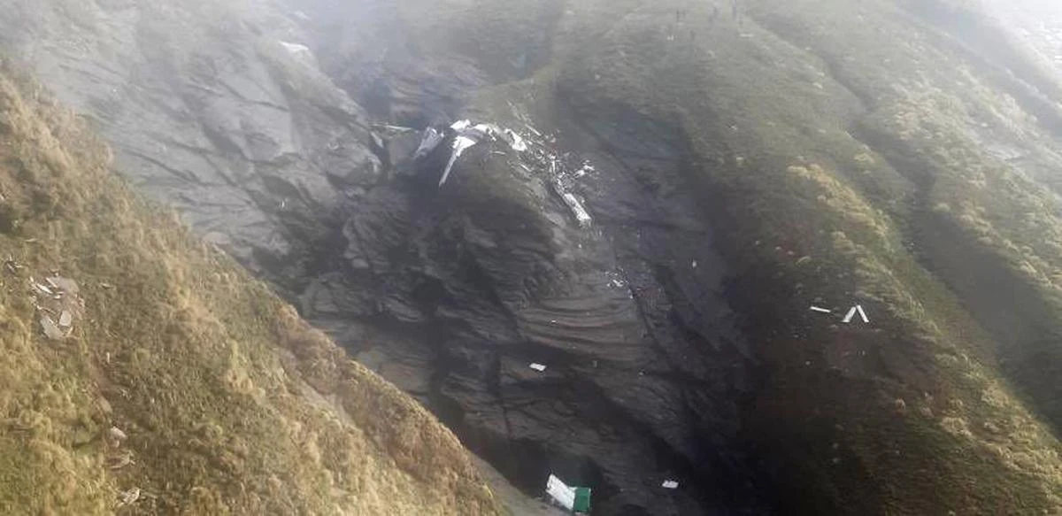 The wreckage was found at a height of around 3,800-4,000 meters above sea level. (Nepal Army)