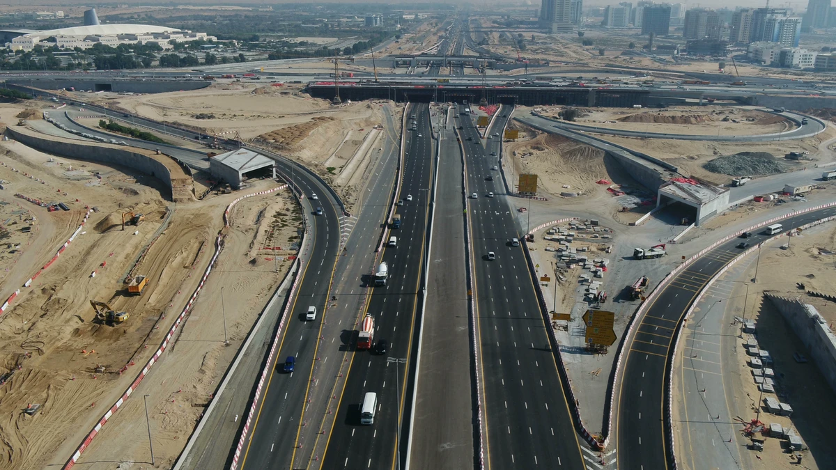 The Dubai-Al Ain Road Improvement Project is a part of Dubai’s master transport plan, and spans 17 km, according to an official press release.