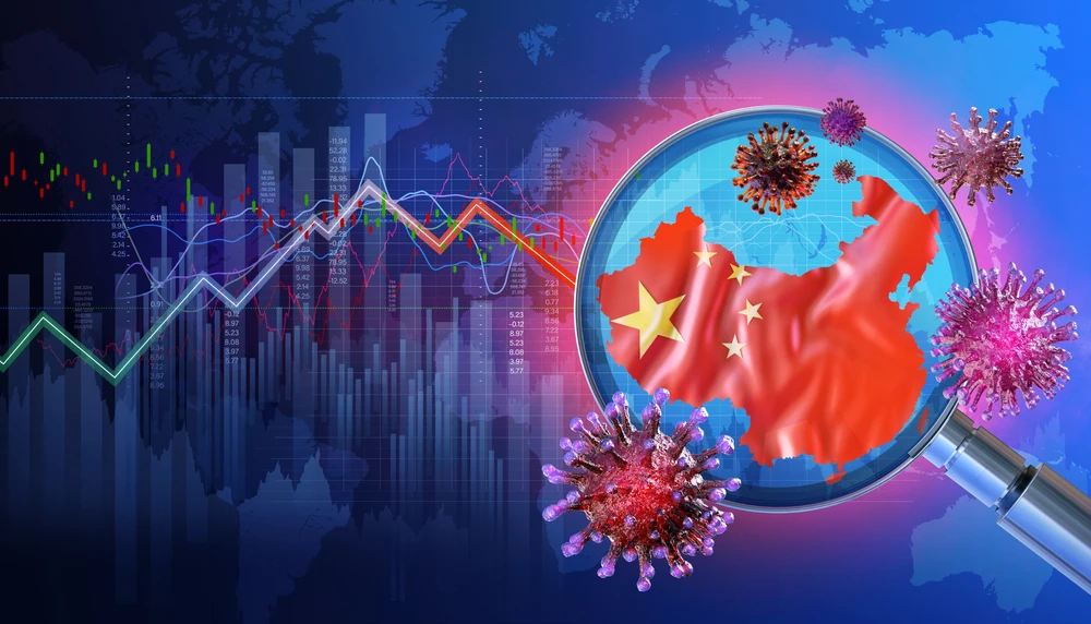 Chinese stocks saw gains on Monday as COVID-19 restrictions eased off. (Shutterstock)