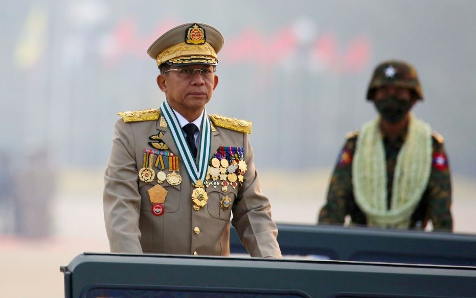 Chairman of the State Administration Council and Prime Minister of Myanmar Gen. Min Aung Hlaing. (Reuters)