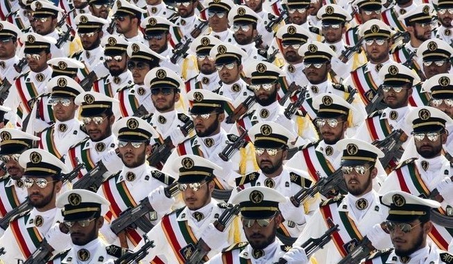 Members of the IRGCN march during a parade to commemorate the anniversary of the Iran-Iraq war, Tehran, Sept. 2011. (Reuters)