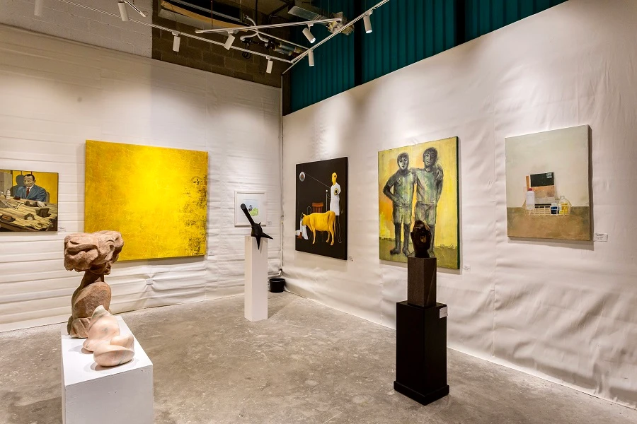 This photograph shows a previous edition of the DAR Art Fair. (Supplied)