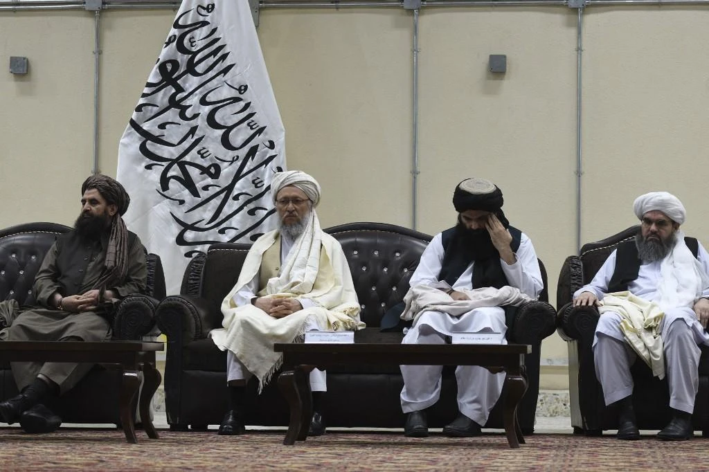 The Taliban is trying to woo back high-profile individuals to shore up a government that is yet to win international recognition. Above, some Taliban leaders in Kabul on April 3, 2022. (AFP)