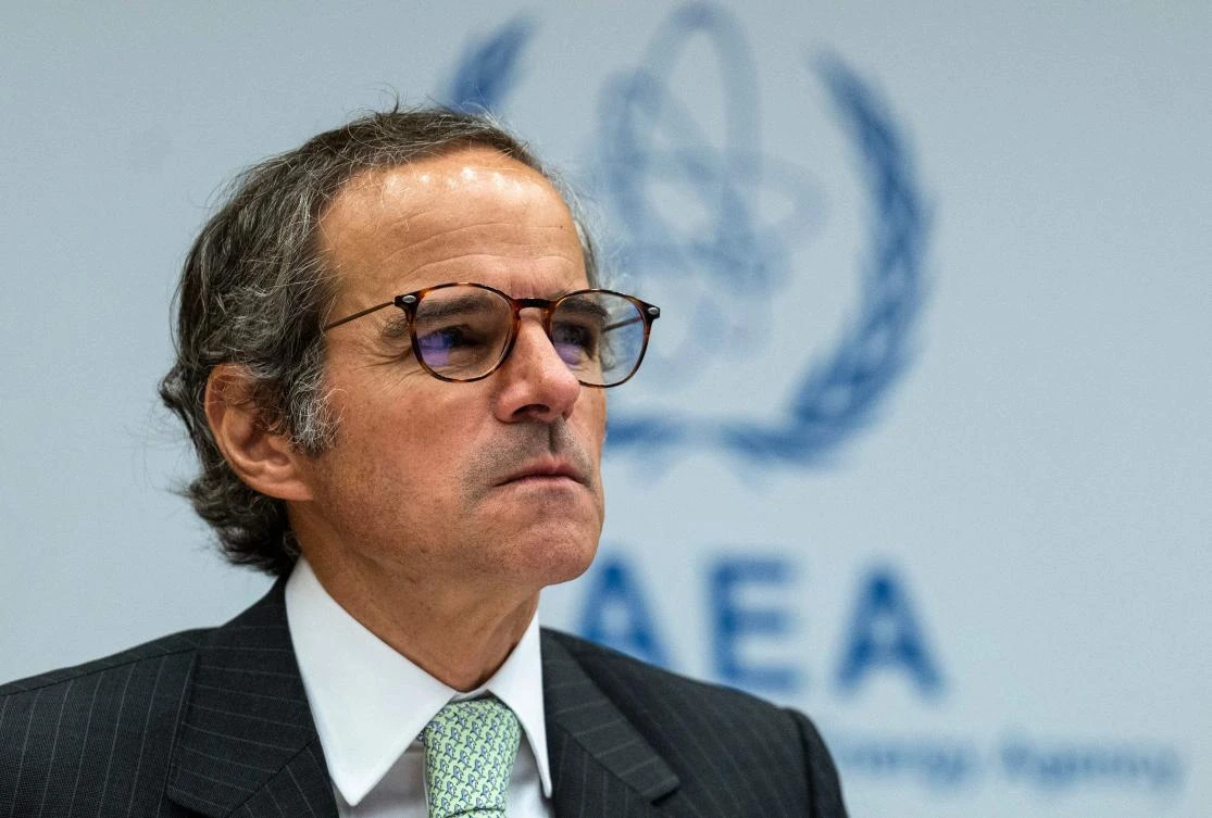 Western nations are seeking to censure Iran at a meeting this week of the International Atomic Energy Agency headed by Rafael Grossi, above. (AFP)