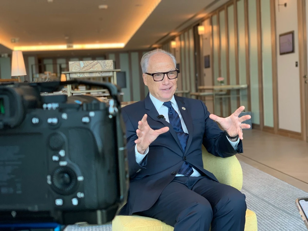 Jerry Inzerillo, the CEO of DGDA, speaking to Arab News (AN)