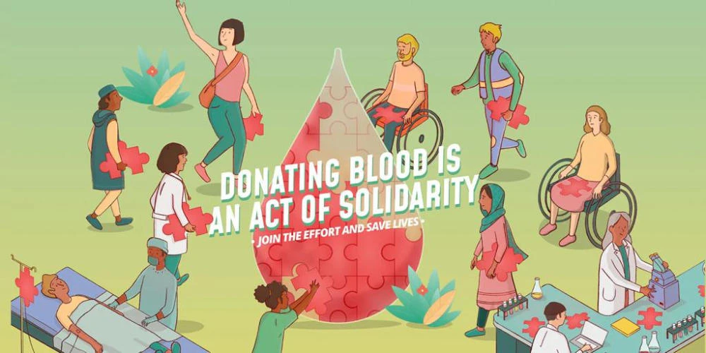 The slogan for the 2022 World Blood Donor Day is ‘Donating blood is an act of solidarity. Join the effort and save lives.’