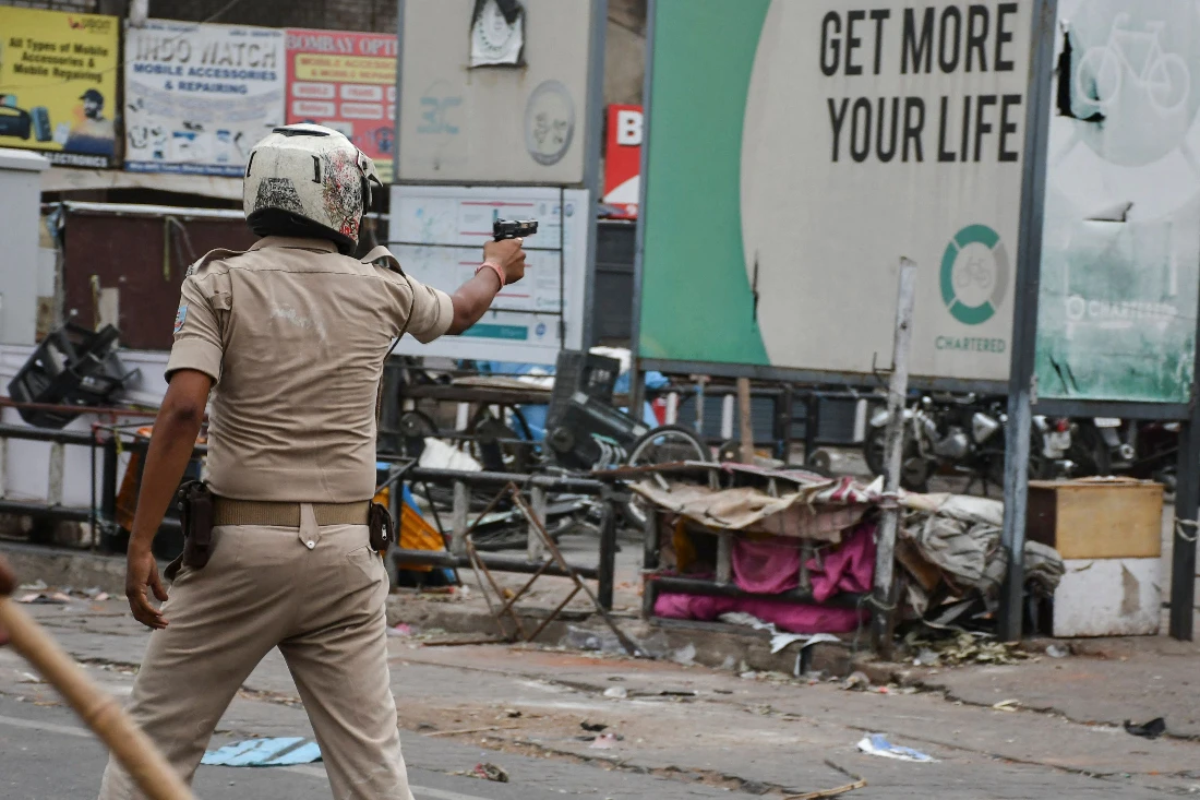Police confronted stone-throwing crowds in at least two Indian cities as crowds protested across the country over derogatory Prophet remarks. (AFP)