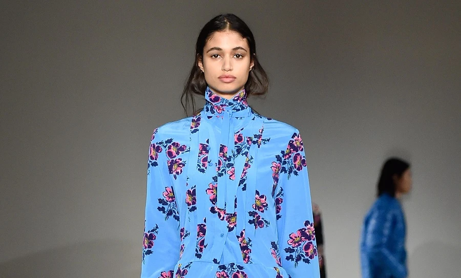 Model Malika El-Maslouhi explores Milan design fair as Elie Saab Maison showcases line