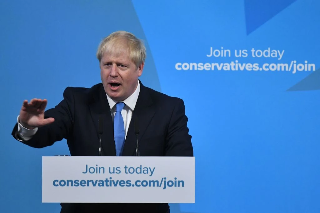Conservative Party leader and prime minister Boris Johnson. (File/AFP)