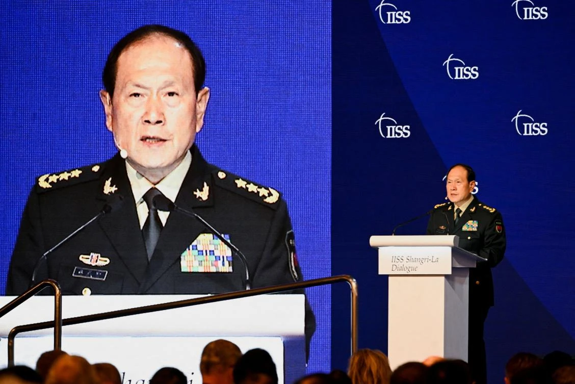 China’s defense minister Wei Fenghe lashed out at US Secretary of Defense Lloyd Austin multilateralism comments, suggesting it was an attempt to back China into a corner. (Reuters)