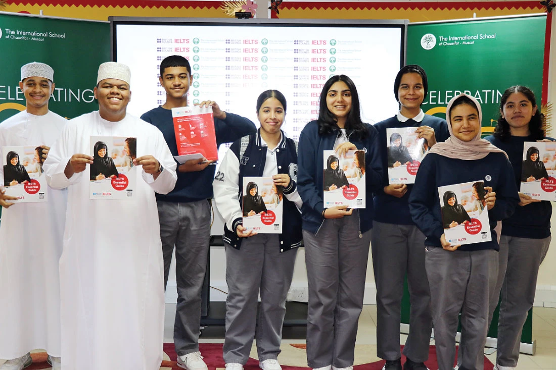 Students from a SABIS school in Oman, who will receive learner support for IELTS.