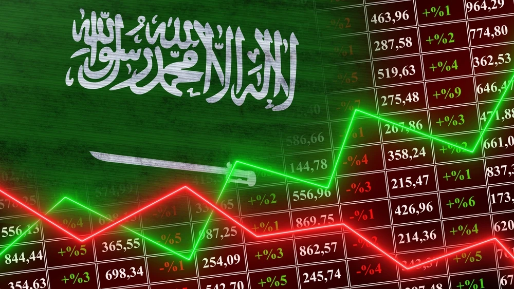 The main index, TASI, fell 1.29 percent ending the session at 11,824. (Shutterstock)
