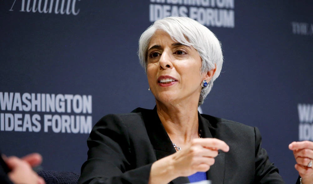 Defense Advanced Research Projects Agency (DARPA) Director Arati Prabhakar takes part in an onstage interview at the Washington Ideas Forum in Washington, September 30, 2015. (REUTERS)