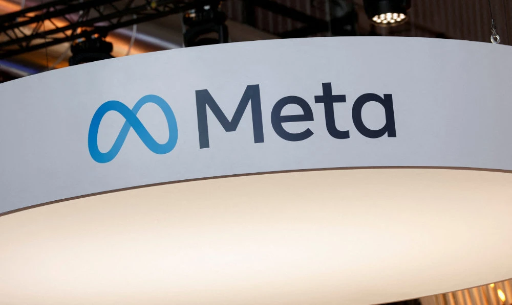 A logo of Meta Platforms Inc. is seen at its booth in Paris, France June 17, 2022. (Reuters)