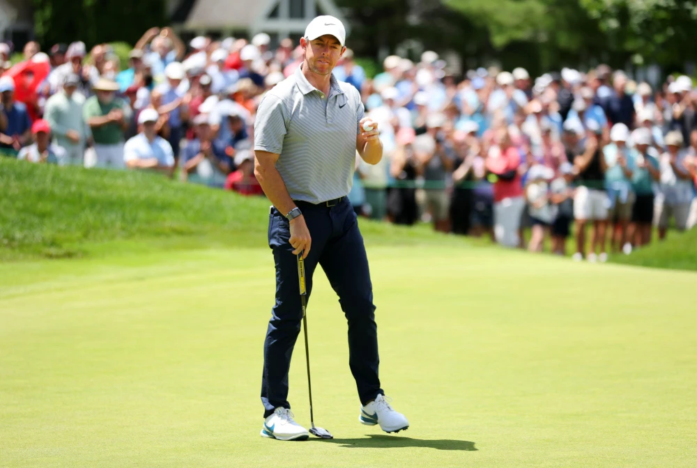 Rory McIlroy during the first round of Travelers Championship at TPC River Highlands in Cromwell, Connecticut. (AFP)